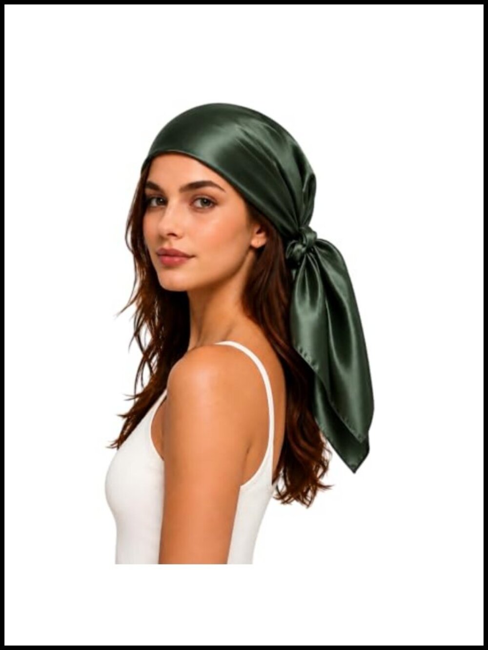 100% Mulberry Silk 35x35 Square Head Scarf Hair Wrap